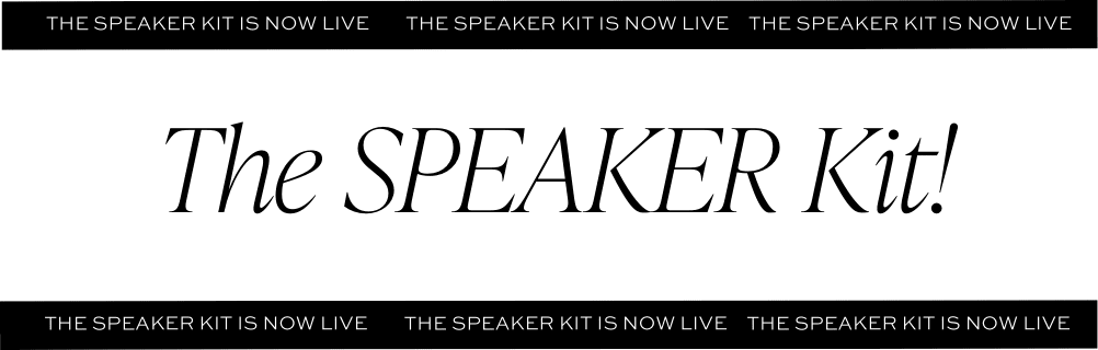 Speaker Kit now available 